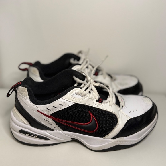 Nike Air Monarch IV White Black Red Sneakers Size M9W/W10.5W - Picture 6 of 11
